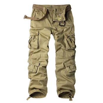Мужские камуфляжные брюки-карго Уличные военные брюки с большим карманом Повседневные Свободные в армейском стиле для мужчин
