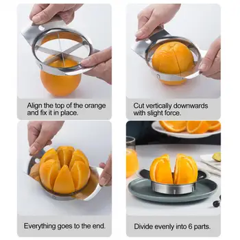 Резак для апельсинов из нержавеющей стали, антикоррозийный резак для фруктов, Сплиттер для апельсинов из нержавеющей стали, измельчитель помидоров, картофеля для фруктов