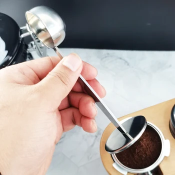Инструменты для вскрытия ложек с подставкой из нержавеющей стали 2 в 1, Портативные мерные ложечки для кофейного порошка, Кофейные ложки