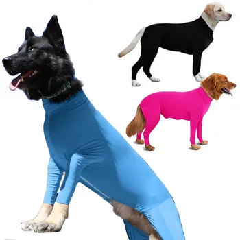 Одежда для домашних собак, пижамы для собак среднего размера, успокаивающая беспокойство рубашка, комбинезон для собак на 4 лапах, предотвращающий выпадение волос После операции по восстановлению волос