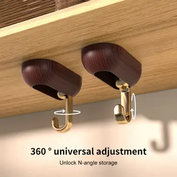 Универсальный настенный крючок с вращением на 360 °, крючок для прихожей, вешалка для одежды, держатель для ключей для полотенец, вешалка для кухонных гаджетов, органайзер, крючок