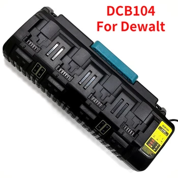 Зарядное Устройство DCB104 Быстрый Оптимальный 4-Портовый Ток Зарядки 3A Для Литиевой Батареи Dewalt 10,8 V 14,4V 18V 20V Flex Volt DCB112 DCB115