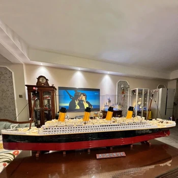 В НАЛИЧИИ 9090шт Титаник Совместимый 10294 Титаник Большой Круизный Катер Корабль Пароход Кирпичи Строительные Блоки Детские Игрушки Diy Подарки