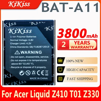 Аккумулятор телефона BAT-A11 3800 мАч для Acer Liquid Z410 T01 Z330 Аккумулятор большой емкости BAT A11 с номером отслеживания