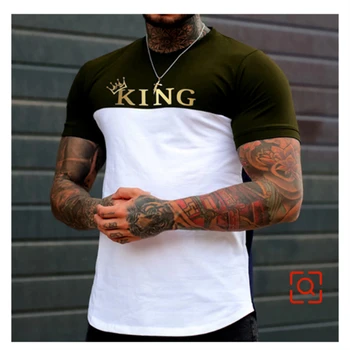 Мужская летняя футболка с принтом 3D King, Качественная толстовка С коротким рукавом, Повседневная Модная футболка Harajuku, Свободный Мужской топ Большого размера
