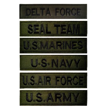 101 Нагрудная нашивка Значок армии США Герб штата Дельта, зеленые вышитые 3D аппликации, нашивки с крючками и петлями, солдатские наклейки