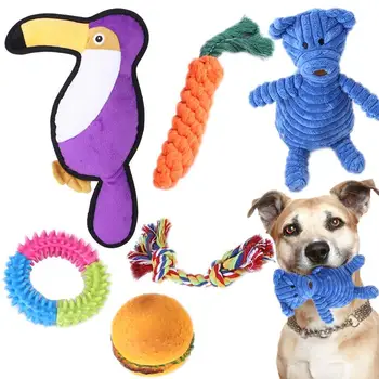 Набор интерактивных игрушек для собак, игрушки для жевания веревки, игрушки для прорезывания зубов, игрушки для маленьких средних собак, игры в помещении и на открытом воздухе.