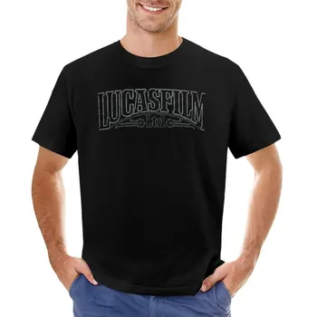 Винтажная футболка с логотипом Lucasfilm, футболки больших размеров, быстросохнущая рубашка, мужские футболки