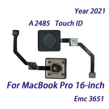 Оригинальная новинка для MacBook Pro 16-дюймовый A2485 EMC 3651 2021 года выпуска Кнопка включения / выключения Touch ID с гибким кабелем