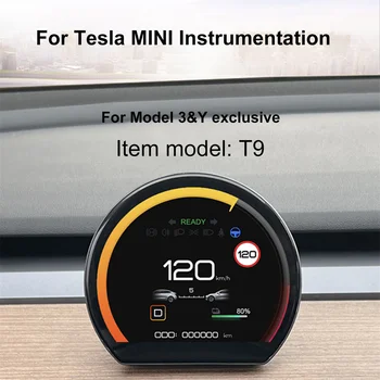 Новый мини-HUD для Tesla Model 3 Y, ЖК-дисплей с автоматическим счетчиком, Информация о пробеге, скорости, открытии двери, Обновление цифрового дисплея приборной панели.