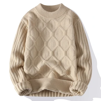 Модные утолщенные удобные мягкие свитера 2023 года, мужские свитера различных стилей и цветов, свитера из трикотажа, пуловеры