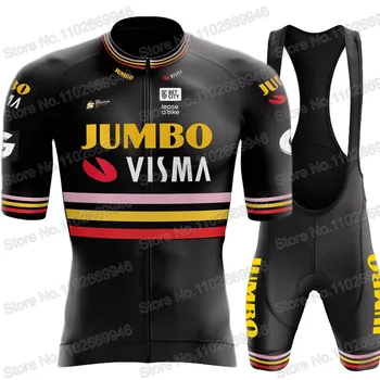 Team Jumbo Visma TDF 2023 Комплект Велосипедной Майки С Коротким Рукавом Grand Tour Одежда Рубашки Для Шоссейных Велосипедов Костюм MTB Шорты Одежда Ropa Maillot