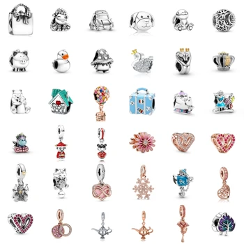 Новые модные классические бусины Flyhouse Wishing Pot Crown Family, подходящие для оригинальных женских браслетов Pandora, ювелирных изделий и подарков