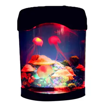 Лампа с медузами, зарядка через USB, изменение цвета, Настоящая симуляция аквариума с медузами, светодиодный ночник, подарок на день рождения, Расслабляющее настроение