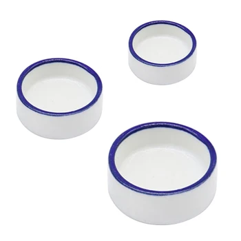 Миска для еды Керамическая круглая миска, защищающая от побега, 3 размера на выбор