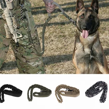 Армейский тактический поводок для собак, Нейлоновые Банджи-поводки, военный поводковый ремень для домашних животных, Тренировочный поводок для бега для собак среднего размера, немецкая овчарка