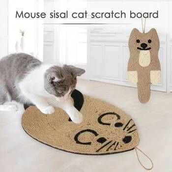Игрушка для кошек из сизаля, коврик для царапин, кровать для кошек, интерактивный Скребок для домашних животных, товары для кошек, зоотовары