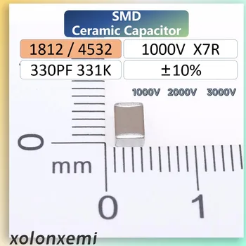 10/20шт 1812 4532 SMD Высоковольтный Микросхемный Конденсатор 330PF 331K ±10% X7R Керамическая Емкость 1000V 2000V 3000V HV MLLC 1KV 2KV 3KV