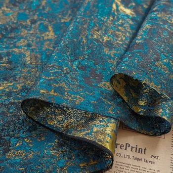 3/5/10 м Премиум Ретро сине-золотая жаккардовая парча Ткань для пошива креативных дизайнерских платьев Материал