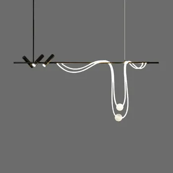 Черный для кухни, столовой, гостиной, центрального стола, подвесных ламп, декоративных светильников, светодиодной потолочной люстры в скандинавском минималистичном стиле