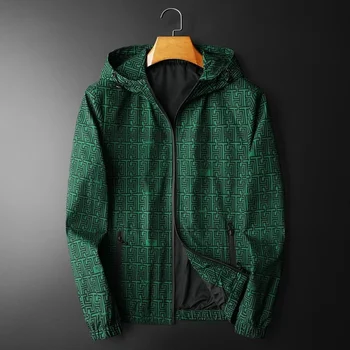 Весенняя винтажная куртка-бомбер 2023, мужское повседневное пальто, приталенный крой, 4xl, с буквенным принтом Jaqueta Masculina
