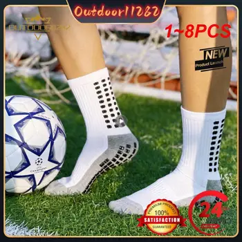 1-8 шт. Новые спортивные нескользящие футбольные носки хлопчатобумажные футбольные мужские носки calcetas antideslizantes de futbol