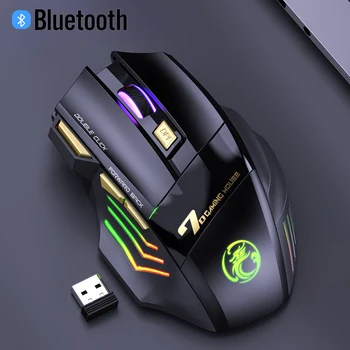 Беспроводная Мышь Bluetooth Gamer Gaming Mouse Перезаряжаемая 7-Кнопочная Эргономичная Компьютерная Мышь Для ПК Аксессуары Для Ноутбуков
