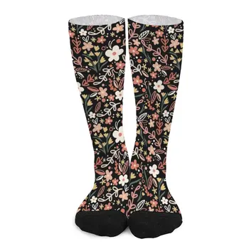 Носки с цветочным рисунком Женские компрессионные носки Забавные носки Мужские