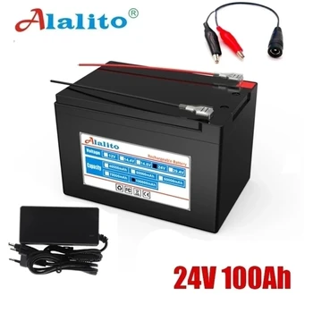 Alalito Аккумуляторная батарея большой емкости 6S 24V 60Ah 18650 литий-ионный аккумулятор 25,2 В 60000mAh Аккумулятор для электроинструментов для велосипедов, мопедов