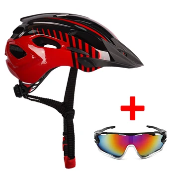 Велосипедный шлем с задним фонарем для мужчин и женщин, цельнолитый, для горных шоссейных велосипедов, сверхлегкий, для занятий спортом на открытом воздухе, велоспорта