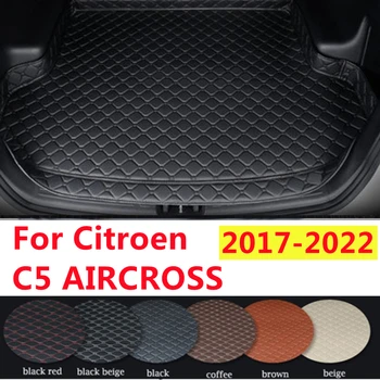 SJ High Side Специально Подходит Для Citroen C5 AIRCROSS 2017-18-19-20-2022 Водонепроницаемый Коврик Для Багажника Автомобиля, Покрытие Заднего Грузового Лайнера, Ковер