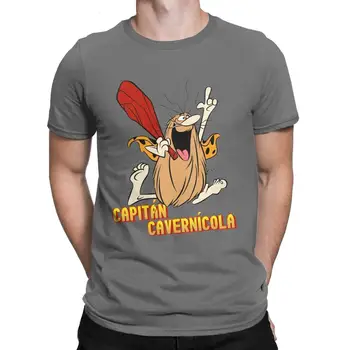 Футболка Captain Caveman Cavey, мужские хлопковые забавные футболки, футболки с героями мультфильмов, одежда с коротким рукавом, Классическая