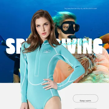 Водолазный костюм с длинным рукавом, солнцезащитный женский 2 мм неопреновый бикини, гидрокостюм и чулки для дайвинга, серфинг, подводное плавание, купальники Летом