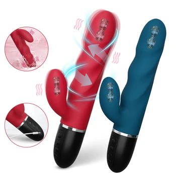 10 Скоростей вибратора точки G, мощный фаллоимитатор, вибратор-кролик для женщин, массаж для стимуляции клитора, секс-игрушки для взрослых, USB Перезаряжаемый