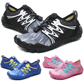 Детская пляжная обувь для плавания, нескользящие детские кроссовки для бега, быстросохнущие, дышащие, износостойкие для занятий фитнесом в помещении