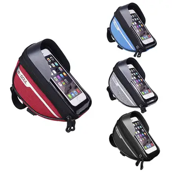 Велосипедная сумка, держатель для мобильного телефона с сенсорным экраном, Передняя верхняя трубка, Велосипедная сумка, аксессуары для велоспорта (18,5 Х 9,5 х 8,5 см)
