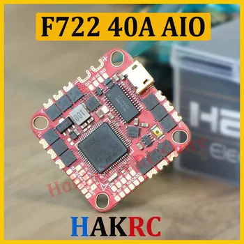 Контроллер полета HAKRC F722 40A AIO с BLHELIS 2-6 S 40A 4в1 ESC ICM42688 Dual USB OSD BEC 25,5x25,5 мм для RC FPV Гоночного Дрона