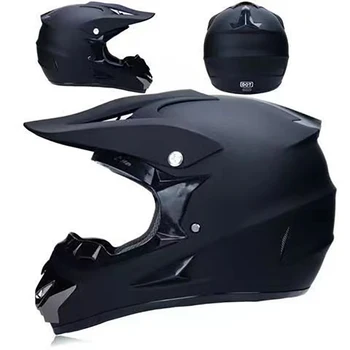 Шлем для мотокросса для взрослых Профессиональный шлем для бездорожья Шлем для скоростного спуска Мотоциклетный шлем для ралли на байках Capacete Matte Bla