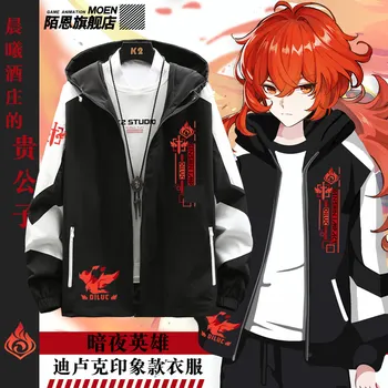 Аниме-куртка Genshin Impact, пальто, верхняя одежда, мужская, женская, весенне-осенняя стильная одежда