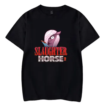 Slaughter Horse 2 Футболка С круглым вырезом И Коротким рукавом, Новинка 2023, Летняя Удобная Мужская Женская Футболка Harajuku, Уличная Одежда