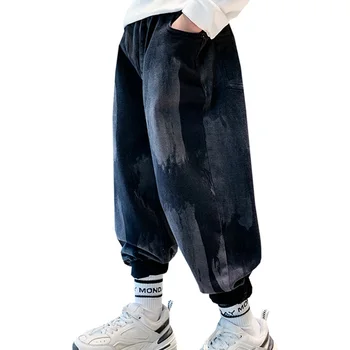 MODX Jeans/ однотонные джинсы для мальчиков, детские джинсы в повседневном стиле для детей, весенне-осенняя одежда для мальчиков