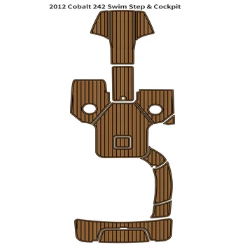 2012 Cobalt 242 Платформа для плавания, коврик для кокпита, коврик для пола на палубе из пены EVA, искусственного тика