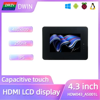4,3-дюймовый 480* 800 ЖК-дисплей IPS TFT HDMI, промышленный емкостный сенсорный экран, подходящий для Windows Raspberry Android Linux