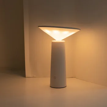 Светодиодная настольная лампа в виде гриба с плавным затемнением, USB-зарядка, ночник для прикроватной тумбочки, декор рабочего стола в кафе, рассеянный свет