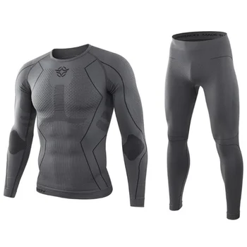 Комплекты мужского термобелья, зимние быстросохнущие тактические кальсоны для фитнеса, Компрессионная мужская одежда