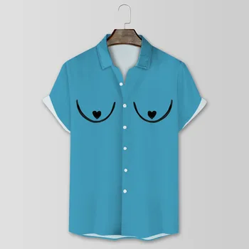 Трикотажная рубашка для мужчин, мужская 3D цифровая летняя рубашка с короткими рукавами, повседневная рубашка, рубашки в стиле вестерн, мужская упаковка футболок