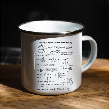 Эмалированная кружка The universe mystery formula - школьная кофейная кружка - Чашка для чая для студентов университета