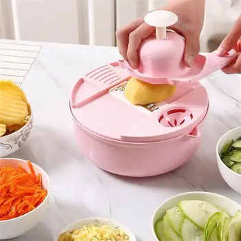 Кухонная многофункциональная посуда для салата Измельчитель овощей Морковь Картофель Ручной измельчитель Кухонные инструменты для приготовления овощей