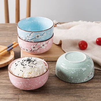 Керамическая миска для сливы в японском стиле Бытовая Миска для риса Детская Маленькая Миска Посуда Миска для еды