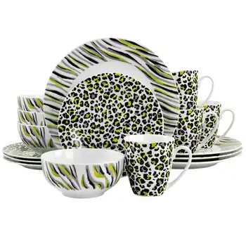 Набор посуды Safari из тонкой керамики из 16 предметов, кухонные принадлежности